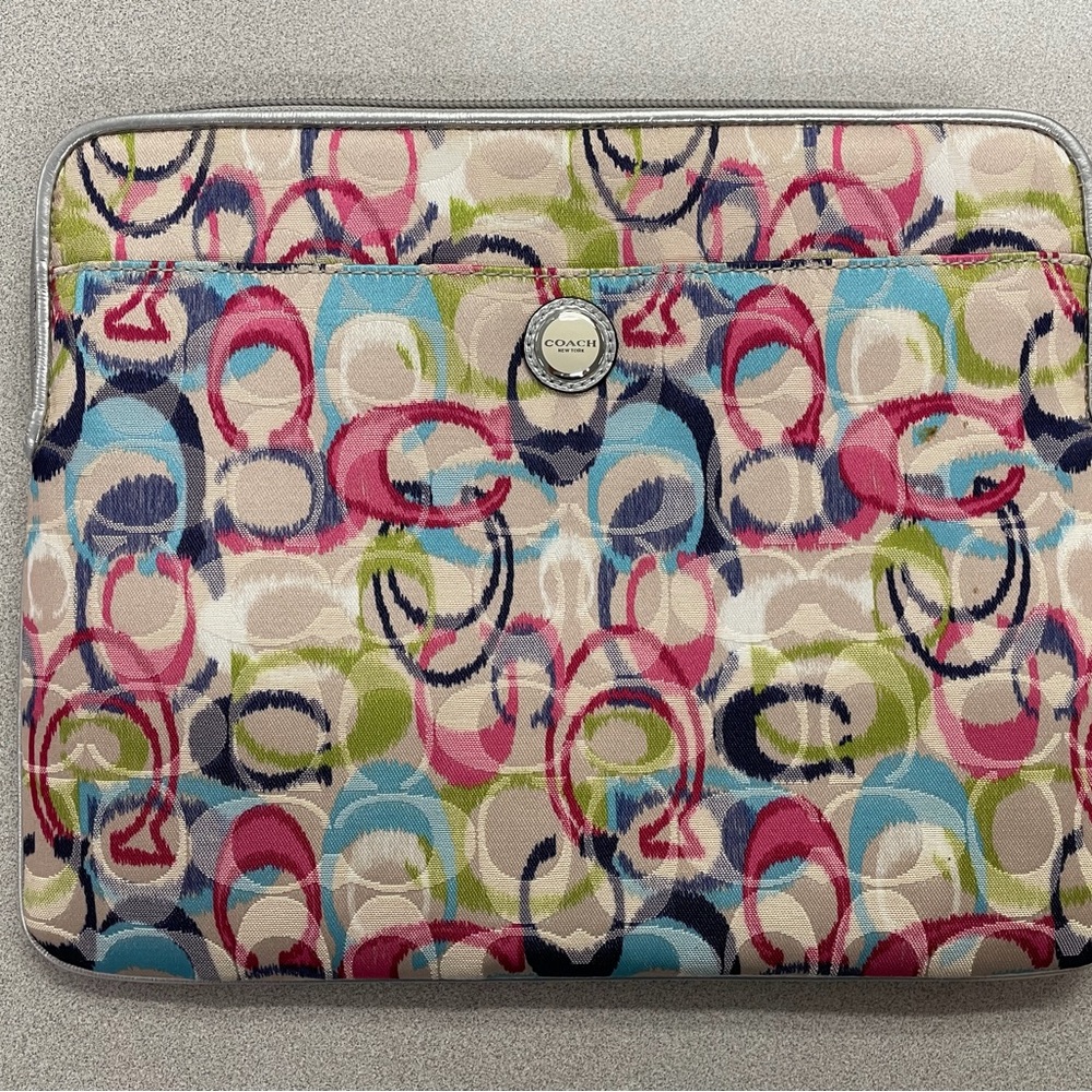 Coach Multicolor Circle Pattern Tablet iPad Cover